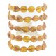 Amber bracelet flat olive raw